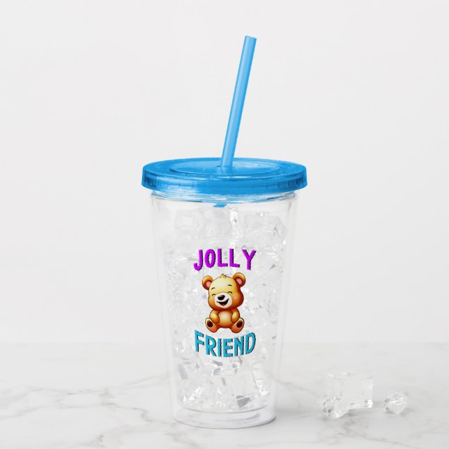 Vaso Acrílico Jolly Friend Pandas July lleva 30 Teddy Friendship (Reverso (hielo))