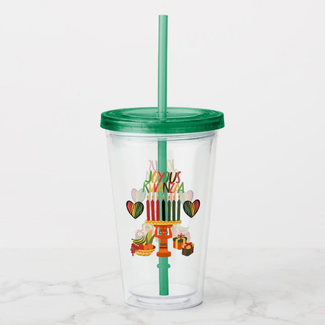 Vaso Acrílico Joyous Kwanzaa (Anverso)