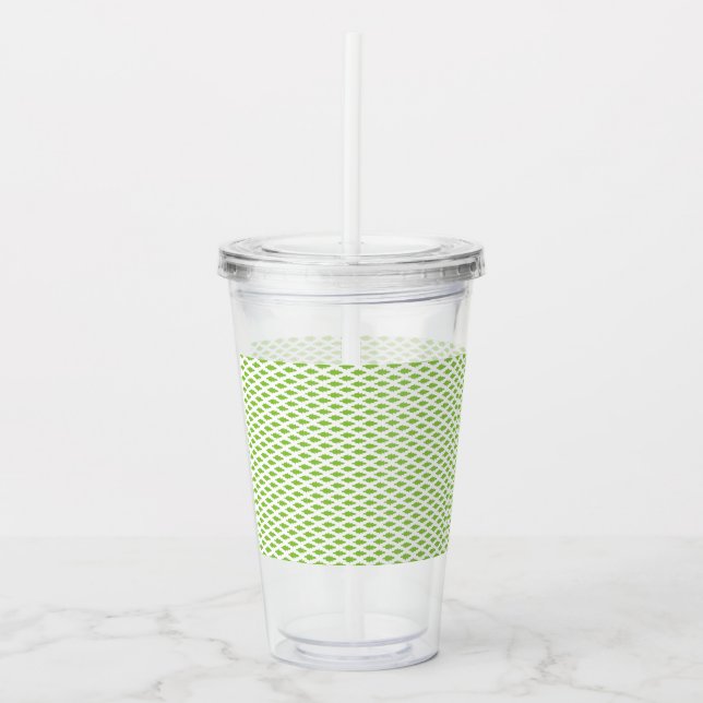 Vaso Acrílico Juego de carpetas verdes botánicas (Anverso)