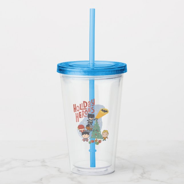 Vaso Acrílico Juez League Chibi Árbol de vacaciones decorando (Anverso)