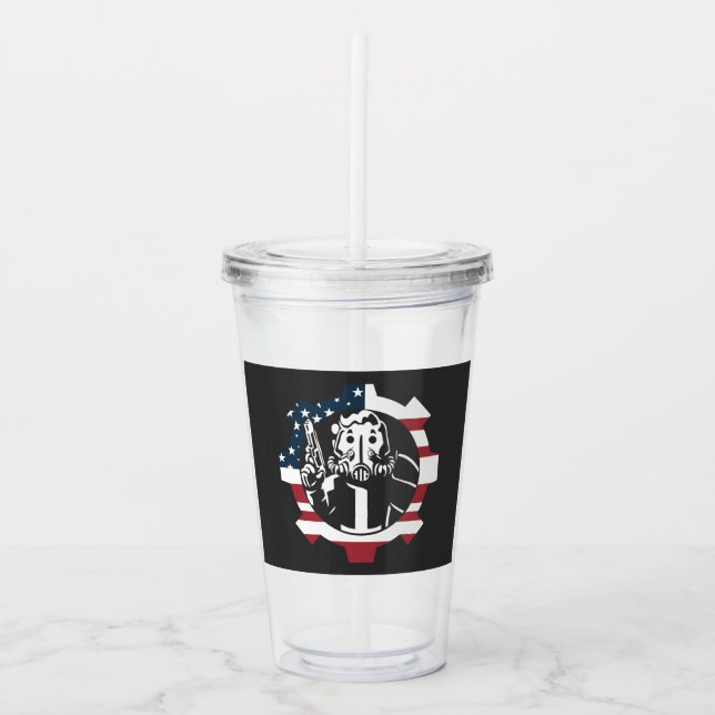 Vaso Acrílico Jugador de Fallout (Anverso)
