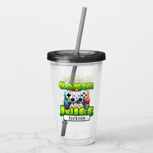 Vaso Acrílico Jugo de Gamer Personalizado Videojuegos