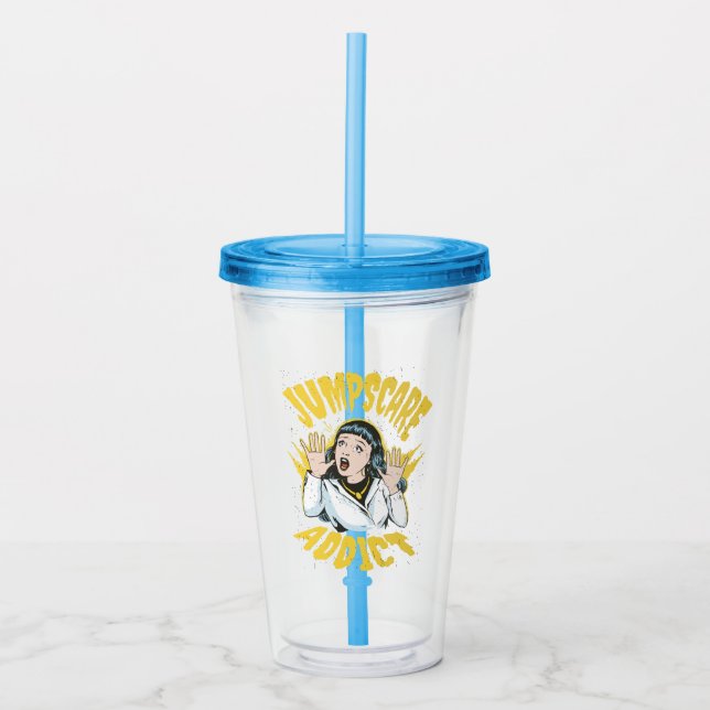 Vaso Acrílico  Jumpscare Addict  (Anverso)