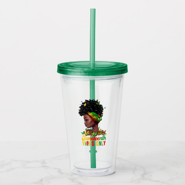 Vaso Acrílico Juneteenth (Anverso)