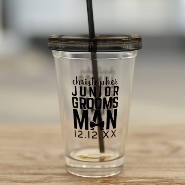 Vaso Acrílico Junior Groomsman Wedding Favor Tumbler (Subido por el creador)