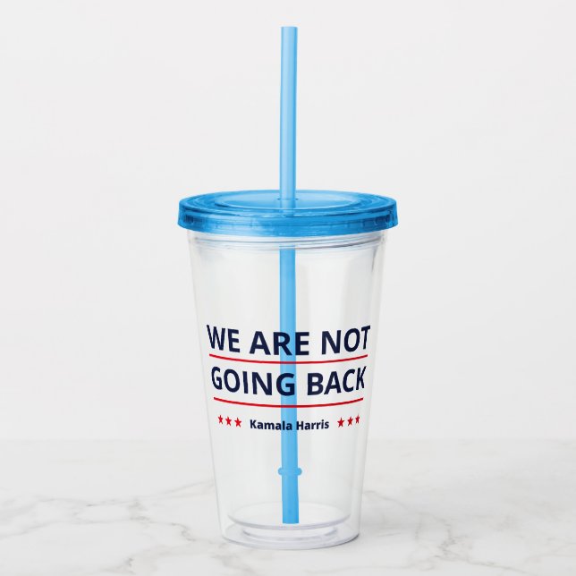 Vaso Acrílico Kamala Harris - No volveremos II (Anverso)
