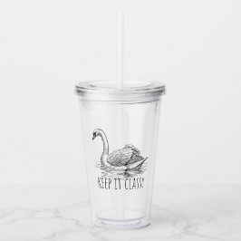Vaso Acrílico Keep It Classy Elegant Swan