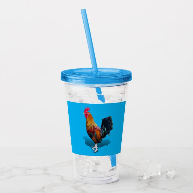 Vaso Acrílico Key West - Gypsy Rooster (Anverso (hielo))