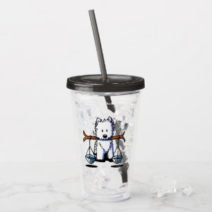 Vaso Acrílico KiniArt Libra Westie Acrylic Tumbler
