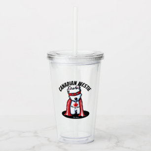 Vaso Acrílico KiniArt Westie canadiense Tumbler Acrílico