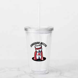 Vaso Acrílico KiniArt Westie canadiense Tumbler Acrílico