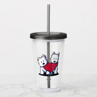 Vaso Acrílico KiniArt Westie Heartfelt Duo Acrylic Tumbler
