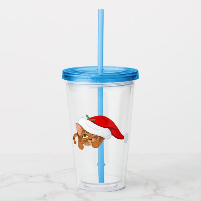 Vaso Acrílico Kitten de vacaciones (Anverso)