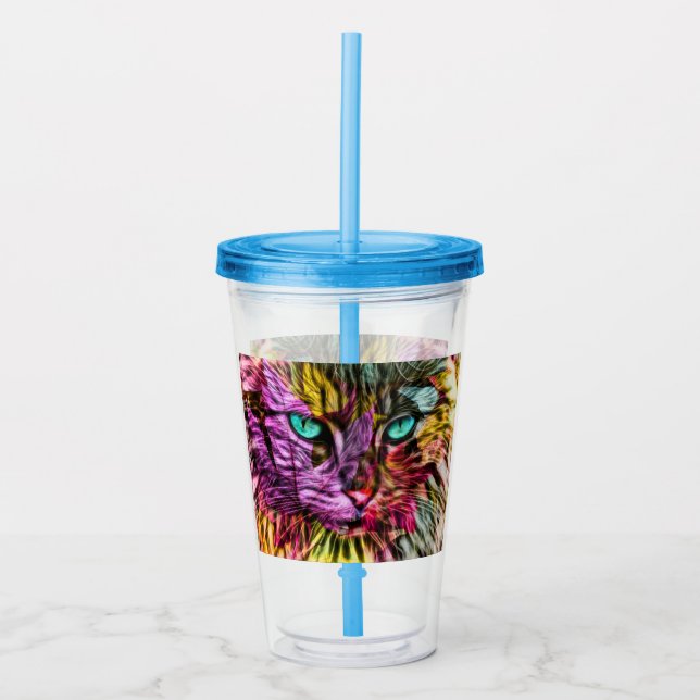 Vaso Acrílico Kitty Cat Kitten Artsy Design (Anverso)