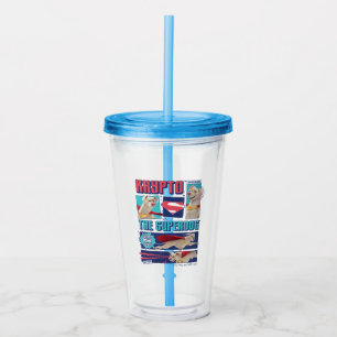 Vaso Acrílico Krypto Los Paneles De Cómic De Superperros