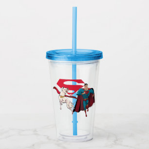 Vaso Acrílico Krypto y Superman