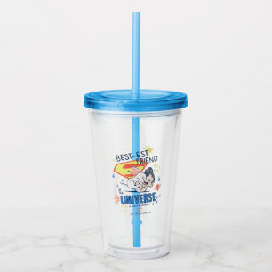Vaso Acrílico Krypto y Superman: Mejor Amigo del Universo