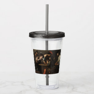 Vaso Acrílico La barata y los soldados mercenarios jugando carta