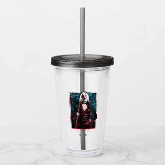 Vaso Acrílico La brigada suicida | Harley Quinn y Green Ferns