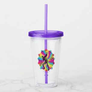 Vaso Acrílico La brigada suicida   Psicodélico de Polka-Dot Man