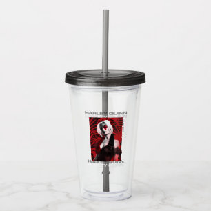 Vaso Acrílico La brigada suicida Retrato de Harley Quinn Red F