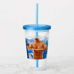 Vaso Acrílico La camiseta sin mangas de SlipperyJoe hombre muscu