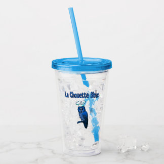 Vaso Acrílico La Chouette Bleue Cafe