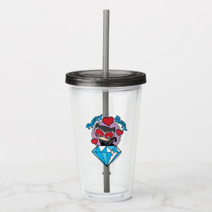 Vaso Acrílico La Cónica mujer sentada encima del Diamante grande