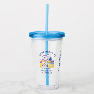 Vaso Acrílico La felicidad es rituales matutinos