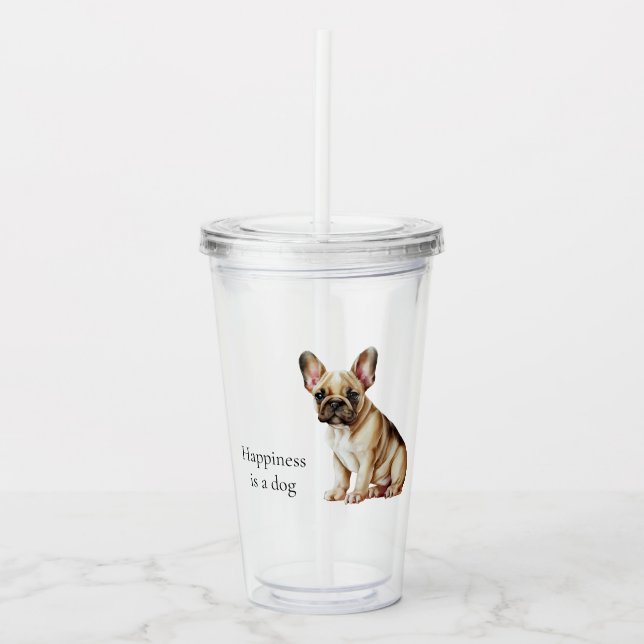 Vaso Acrílico La felicidad es un perro (Anverso)