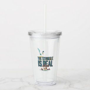 Vaso Acrílico La Lucha Es Real ROAD RUNNER™ Y Wile E. Coyote