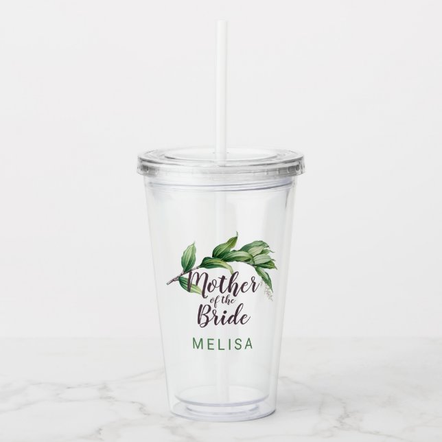 Vaso Acrílico La madre del follaje de novia personalizado (Anverso)