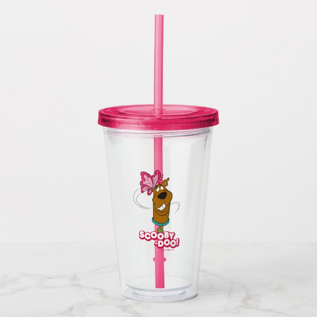 Vaso Acrílico La mariposa de Scooby-Doo besa 2 (Anverso)