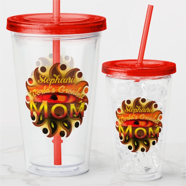 Vaso Acrílico La mejor mirada de mamá del mundo al atardecer 201 (Subido por el creador)