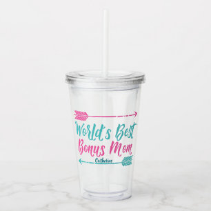Vaso Acrílico La mejor Personalizado de mamá del mundo