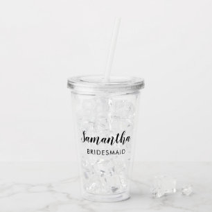 Vaso Acrílico La moderna dama de honor personalizada