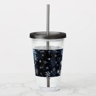 Vaso Acrílico La Navidad de SlipperyJoe invernal mágica pacífica