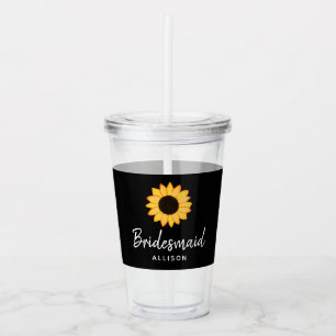 Vaso Acrílico La novia del Sunflower Country Wedding Personaliza