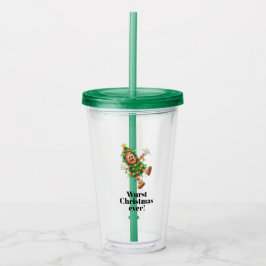 Vaso Acrílico ¡La peor Navidad de todas! Salami divertido 