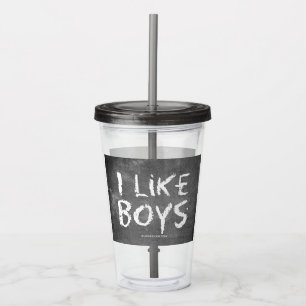 Vaso Acrílico La pizarra sucia oscura de SlipperyJoe's Me gustan