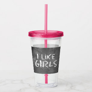 Vaso Acrílico La pizarra sucia oscura de SlipperyJoe's Me gustan