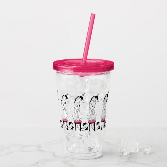 Vaso Acrílico La princesa trinitense borzoi acrílica tumbler (Reverso (hielo))