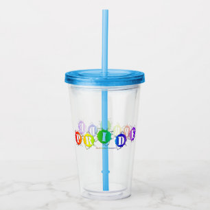 Vaso Acrílico La señal de orgullo de colores arcoíris de Slipper
