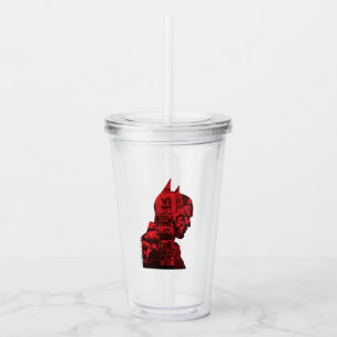Vaso Acrílico La silueta del periódico Batman