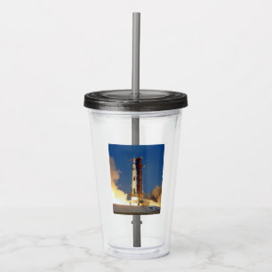 Vaso Acrílico La Tierra se sacude cuando el Saturno V ilumina el