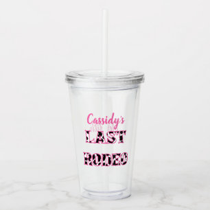 Vaso Acrílico La última fiesta de Bachelorette de Rodeo Disco