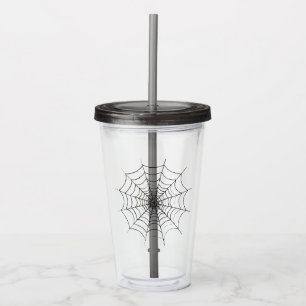 Vaso Acrílico La web de una araña simple