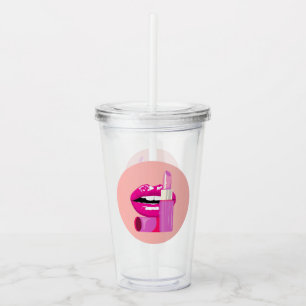 Vaso Acrílico Labios