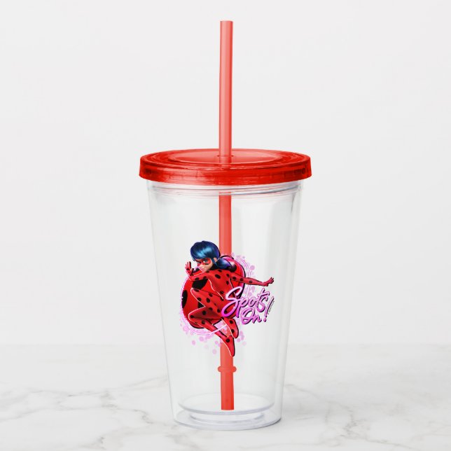 Vaso Acrílico Ladybug milagroso | Puntos En Gráfico (Anverso)