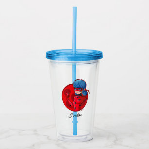 Vaso Acrílico Ladybug Red Badge